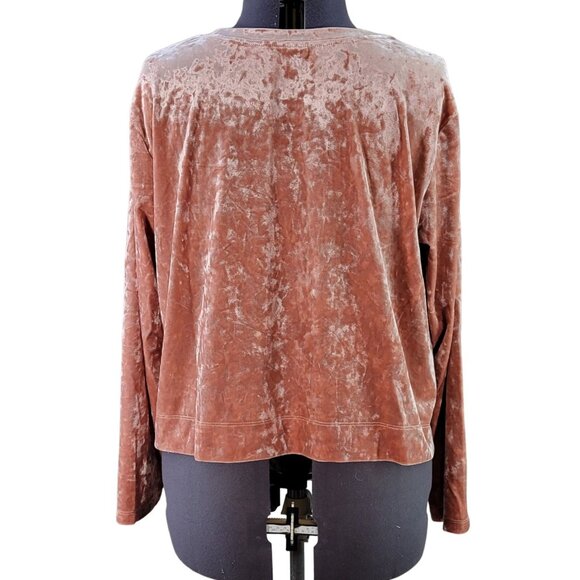 Ava & Viv Pink Velvet Cropped Top Sz 3X - Picture 3 of 7